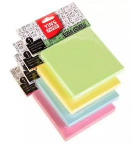 Bloco adesivo 01 bloco cores 76x101mm com 100 folhas Yins Paper