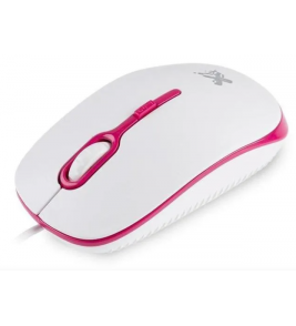 Mouse usb soft 1200dpi branco/rosa Maxprint