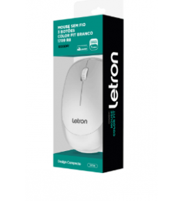 Mouse sem fio 1000pi color fit branco R8/Letron