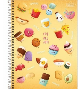 Caderno espiral capa dura 10 matérias 160 folhas taste universitário Tilibra
