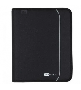 Fichário 4 argolas com zip multi preto Tilibra