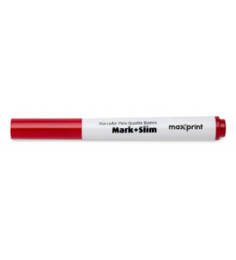 Marcador para quadro branco mark + slim vermelho ponta redonda 2mm Maxprint