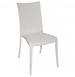 Cadeira fixa em fibra de vidro branco laura ratan Tramontina