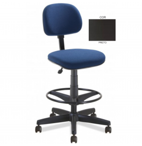 Cadeira giratória secretária caixa, regulagem de altura, com capa e aro, preto 4022BGC Cavaletti.