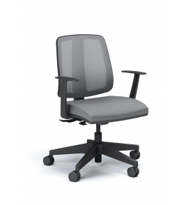  Cadeira giratória secretária executiva com braços SL, regulagem de altura, tela/poliéster preto 43103SRE Cavaletti.