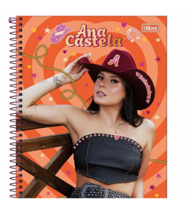 Caderno espiral capa dura 10 matérias 160 folhas ana castela unid. Tilibra