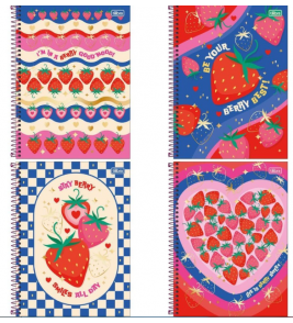 Caderno espiral capa dura 10 matérias 160 folhas be berry unid. Tilibra