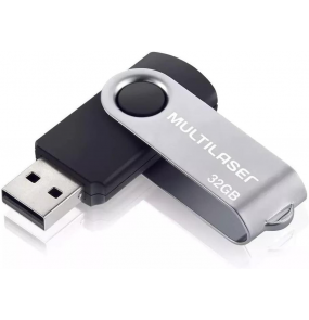Pendrive 32gb USB Twist preto Multilaser