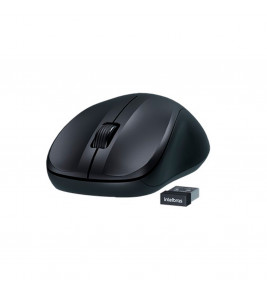 Mouse sem fio 1200dpi ms150 preto Intelbras