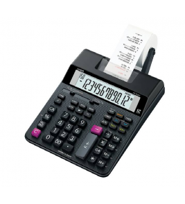 Calculadora de mesa com impressão 2 linhas por seg. 12 dígitos 150 etapas LCD preto HR-150RC-B-DC Casio