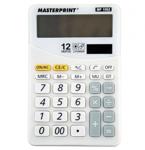 Calculadora manual 12 dígitos solar e bateria MP1062 Masterprint