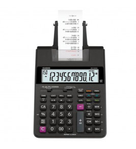 Calculadora de mesa com impressão 2 linhas por seg. 12 dígitos 150 etapas LCD preto HR-100RC-BK-B-DC Casio