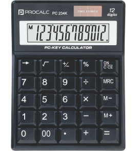 Calculadora de mesa 12 dígitos solar e bateria PC234K Procalc