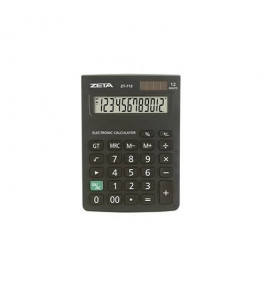 Calculadora de mesa 12 dígitos solar e bateria ZT712 Zetta