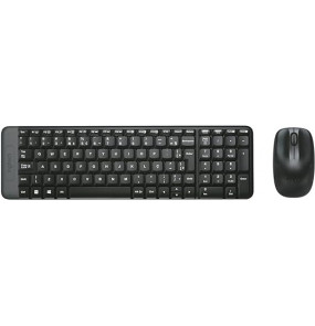 Combo teclado e mouse sem fio MK220  preto Logitech 