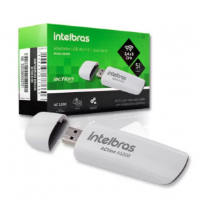 Adaptador USB Wireless Intelbras ACTION A1200 Dual Band 