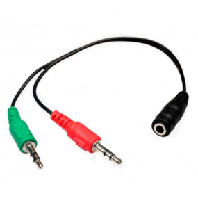 Cabo adaptador de áudio P3 fêmea x 2 P2 macho P3-002 Hoopson