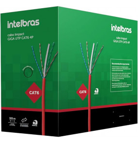 Cabo de rede impact giga utp cat6 4P IG6CAZ Azul Intelbras