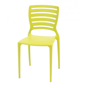 Cadeira fixa sofia  em fibra de vidro verde Tramontina