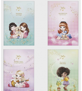Caderno brochura Jolie capa dura 1/4 c/ 80 folhas Tilibra 