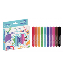 Caneta hidrocor 10 cores big color joy Leo e Leo