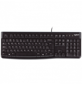Teclado com fio USB K120 preto Logitech 