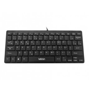 Teclado office wire USB mini preto Letron