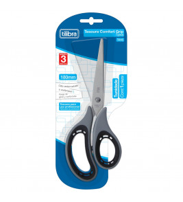 Tesoura multiuso confort grip 18Cm T416 cinza Tilibra