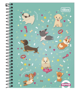 Caderno pequeno espiral Pepper c/ capa dura 80 folhas unid. Tilibra