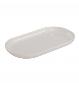 Bandeja plastico oval 8x16,4x1,75 cm branco OU