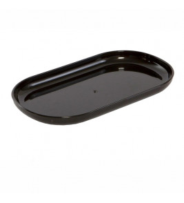 Bandeja plastico oval 8x16,4x1,75 cm preto OU