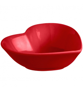 Bowl porcelana petisqueira coração vermelho 12x11.5x3.7cm Hauskraft