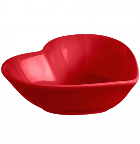 Bowl porcelana petisqueira coração vermelho 12x11.5x3.7cm Hauskraft