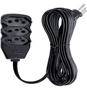 Extensão Tripolar 3 Entradas 10m 10A Preta biv Force Line