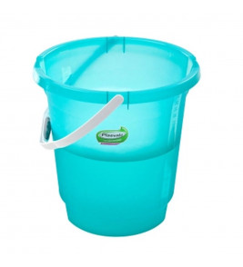 Balde para água 20 litros verde transparente Plasvale