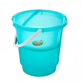 Balde para água 20 litros verde transparente Plasvale