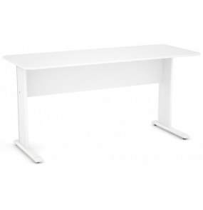 Mesa para Escritório Gerencia 1,50m Walnut Branco MX150 Pandin