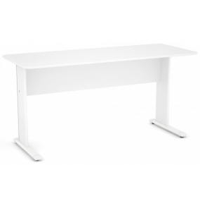 Mesa para Escritório Gerencia 1,50m Walnut Branco MX150 Pandin